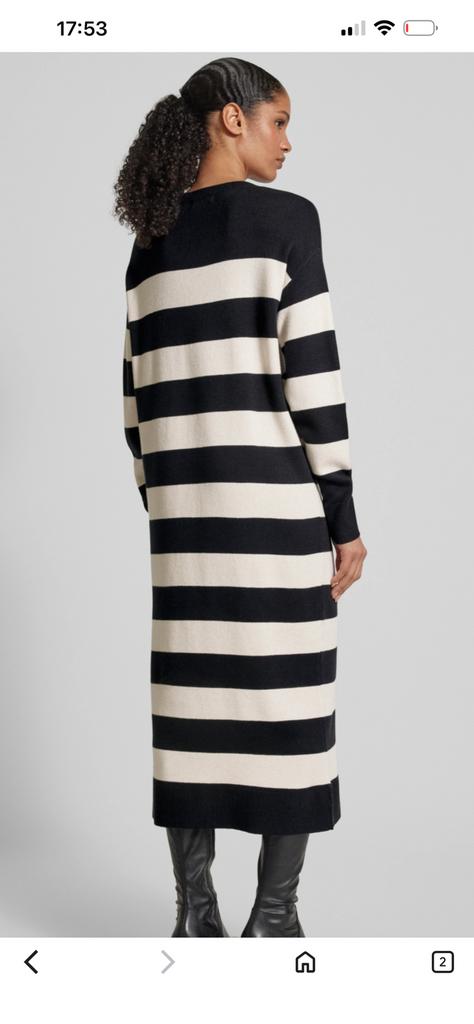 Jurk dress S zwart wit lang long nieuw gestreept knit, Kleding | Dames, Jurken, Zwart, Nieuw, Ophalen of Verzenden, Maat 36 (S)