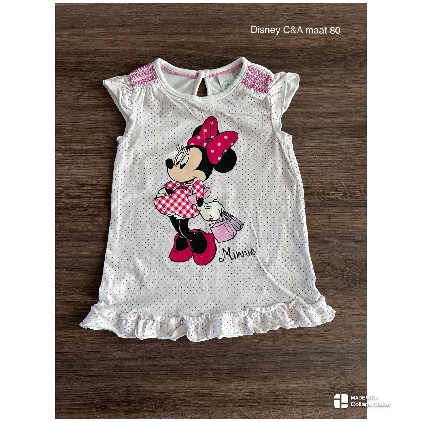 Minnie Mouse jurkje Disney C&A maat 80, Ophalen of Verzenden, Gebruikt, Meisje, Jurkje of Rokje