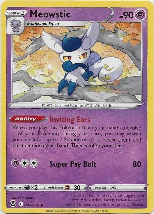 Silver Tempest,  Meowstic [uncommon] 82/195, Verzenden, Nieuw, Losse kaart