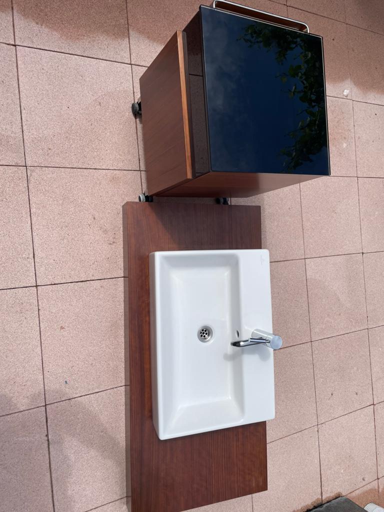 Wastafel, Huis en Inrichting, Badkamer | Badkamermeubels, Ophalen, Minder dan 50 cm, Gebruikt, Minder dan 100 cm