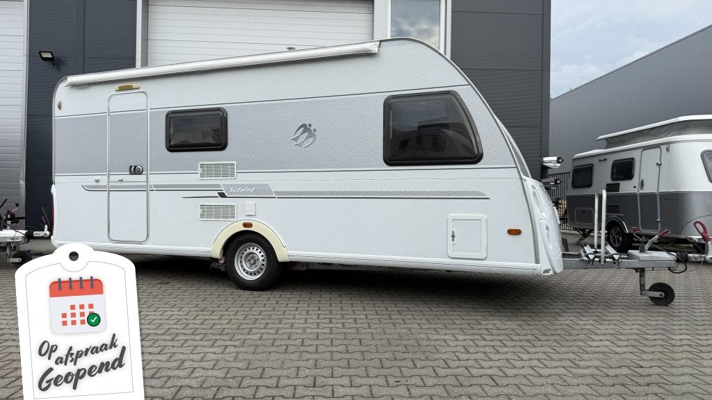 Knaus Sudwind 500 FDK luifel mover, Caravans en Kamperen, Dwars-stapelbed, Bedrijf, Koelkast, 5 tot 6 meter