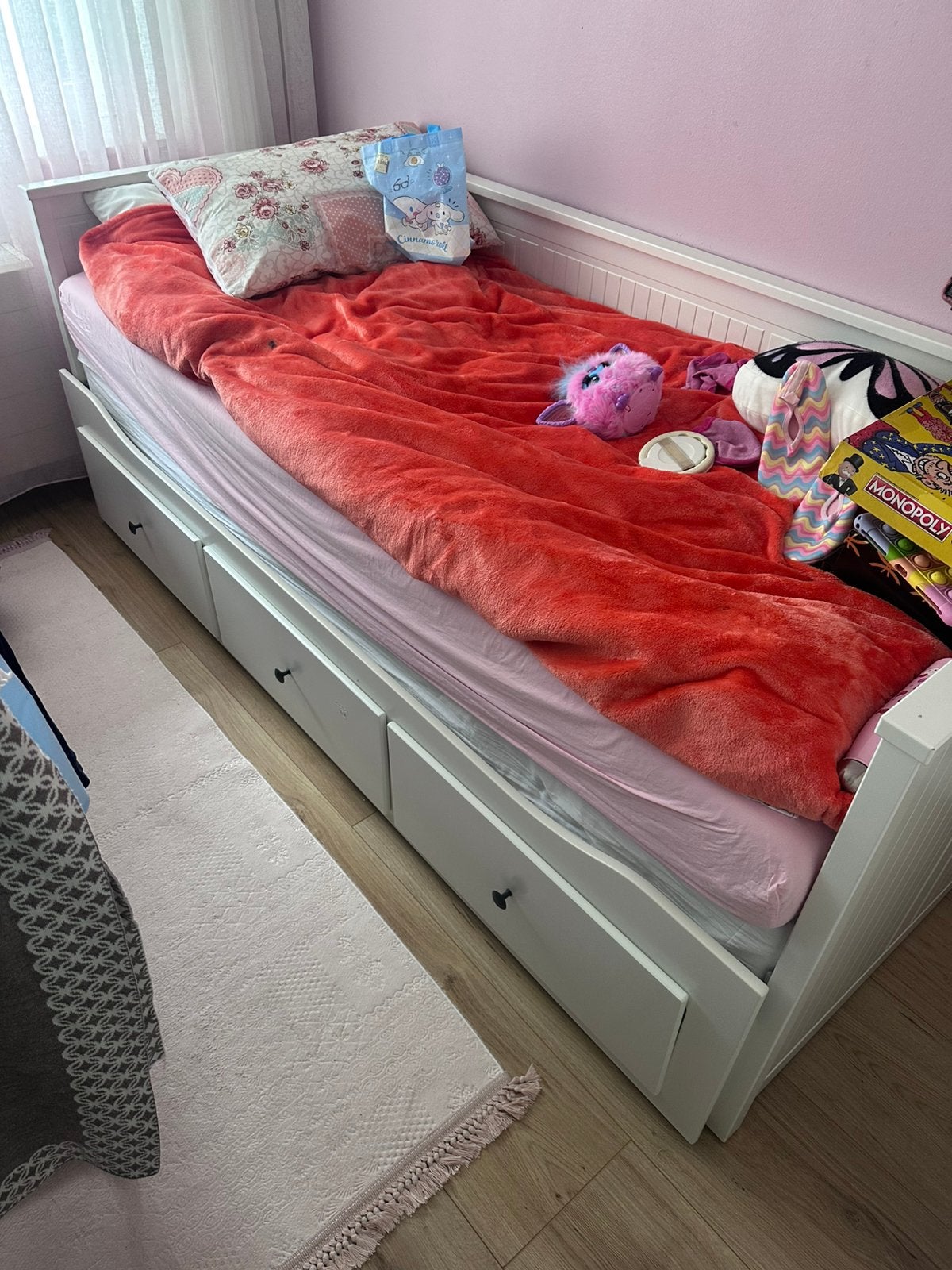 Ikea 1 persoons bed met uitbreiding naar twee bedden, Ophalen, Zo goed als nieuw, 180 cm of meer, 85 tot 100 cm