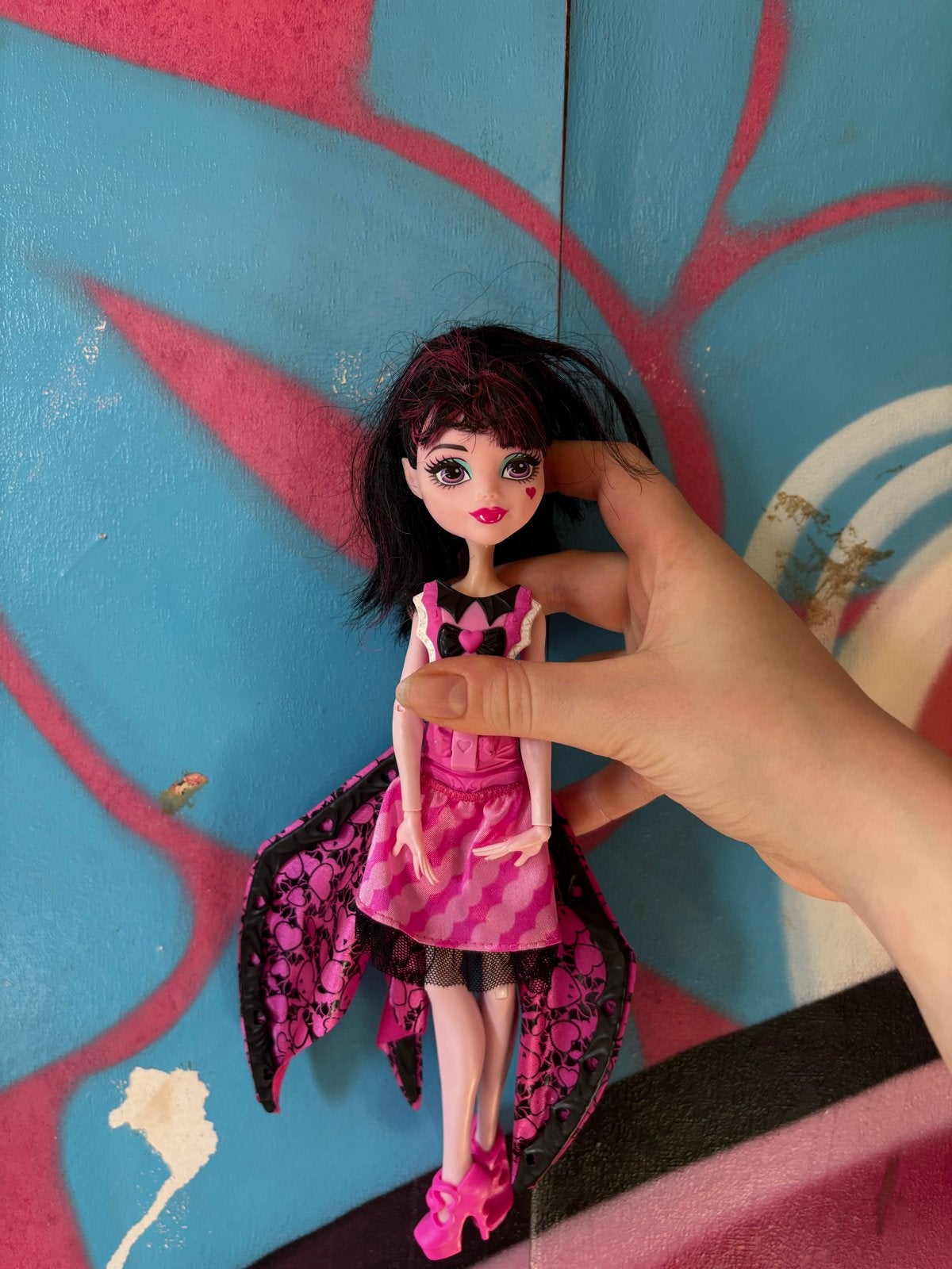 Monster High Draculaura pop met vleugels, Verzenden, Zo goed als nieuw, Overige typen
