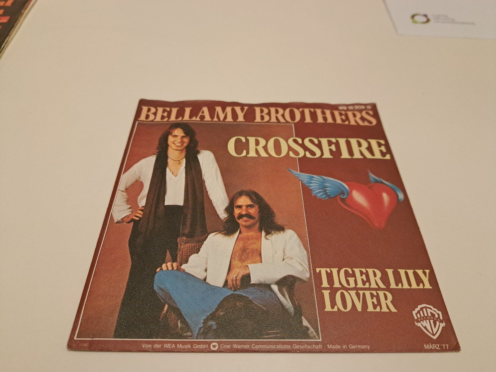 7" Bellamy brothers : Crossfire, Verzenden, Gebruikt, Pop