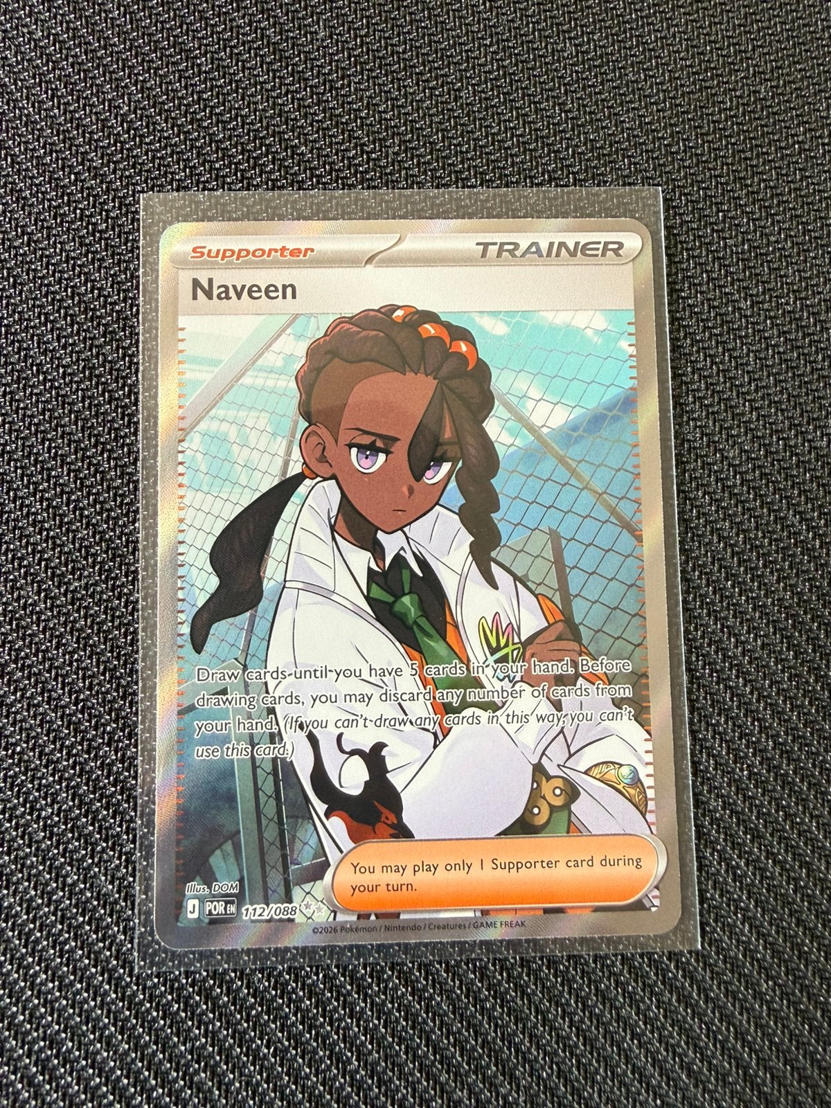 Pokemon Naveen Perfect Order 112, Ophalen of Verzenden, Zo goed als nieuw, Losse kaart, Foil