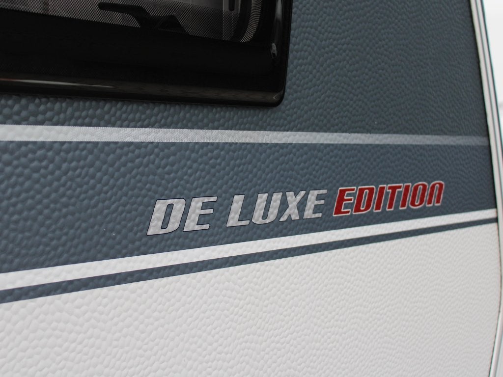 Hobby De Luxe 495 UL Mover Voortent Enkele Bedden Hordeur, Schokbreker, Rondzit, Hobby, Bedrijf