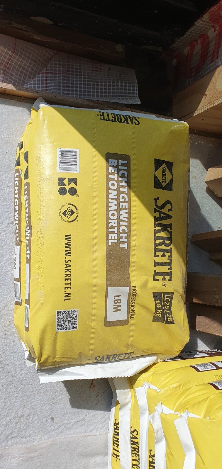 Sakrete Lichtgewicht Betonmortel LBM 18kg, Ophalen, Nieuw