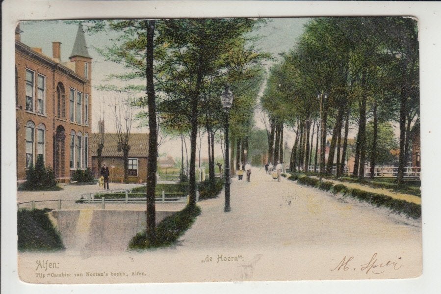 Alphen aan de Rijn, De Hoorn, Verzamelen, Ansichtkaarten | Nederland, Ophalen of Verzenden, Voor 1920, Gelopen, Zuid-Holland