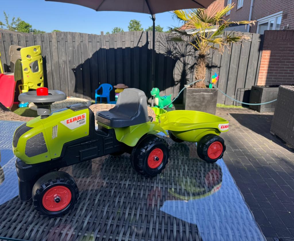 Claas looptractor met aanhanger, Ophalen, Gebruikt, Trapvoertuig