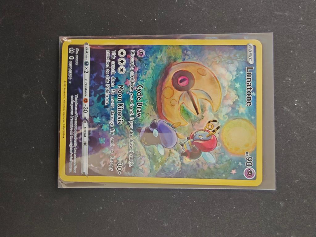 Pokémon Lunatone (Crown Zenith) GG11, Ophalen of Verzenden, Zo goed als nieuw, Losse kaart