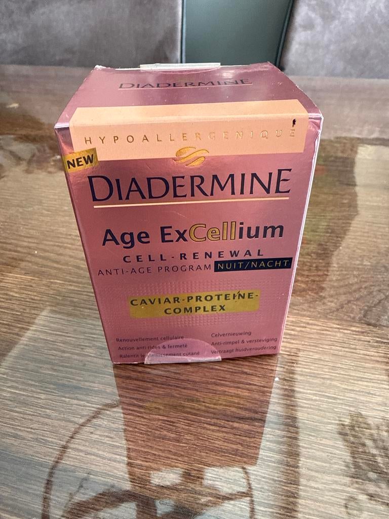 DIADERMINE Age ExCellium Anti-Age Nachtcrème 45-55, Ophalen of Verzenden, Nieuw, Gehele gezicht, Verzorging