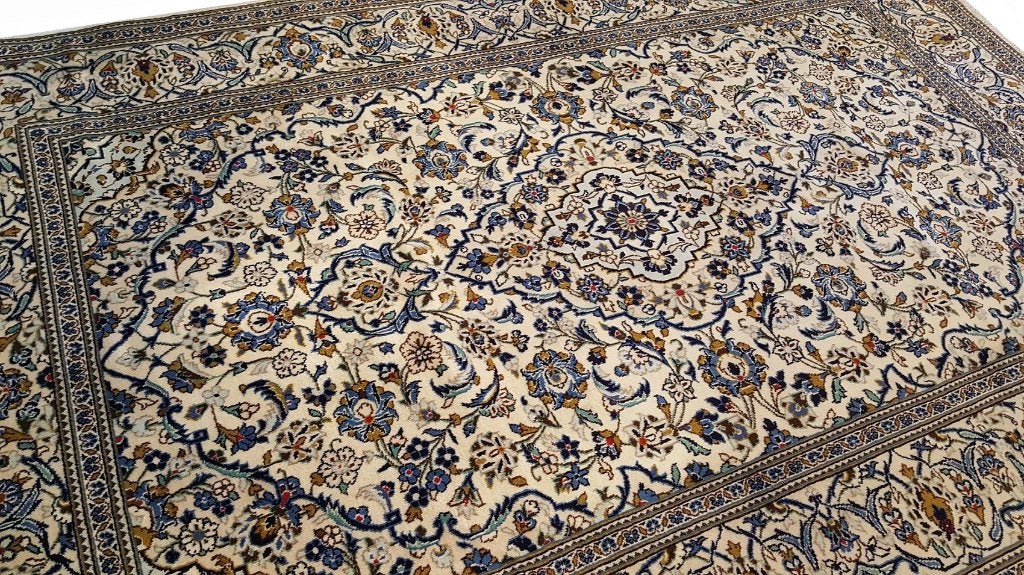 Perzische tapijten KASHAN kleed 295 x 198 /50% korting/sale, Www.simatapijten.nl, Beige, 150 tot 200 cm, Ophalen of Verzenden