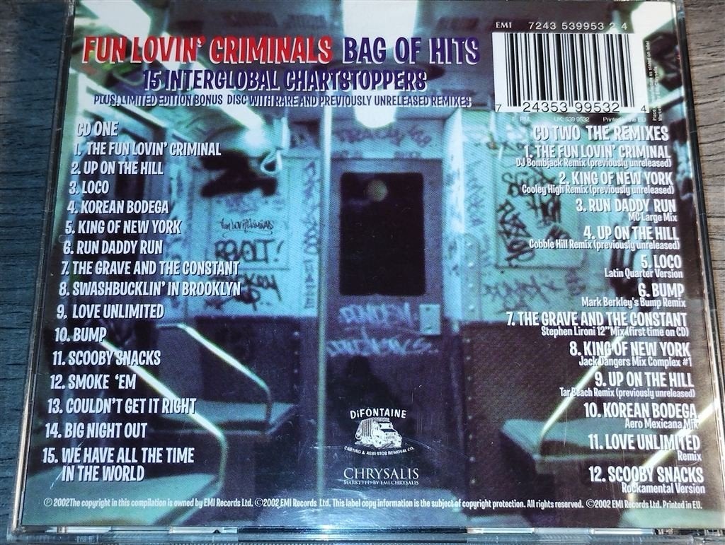 Fun Lovin Criminals - Bag Of Hits [2 CD], Ophalen of Verzenden, Zo goed als nieuw, Poprock