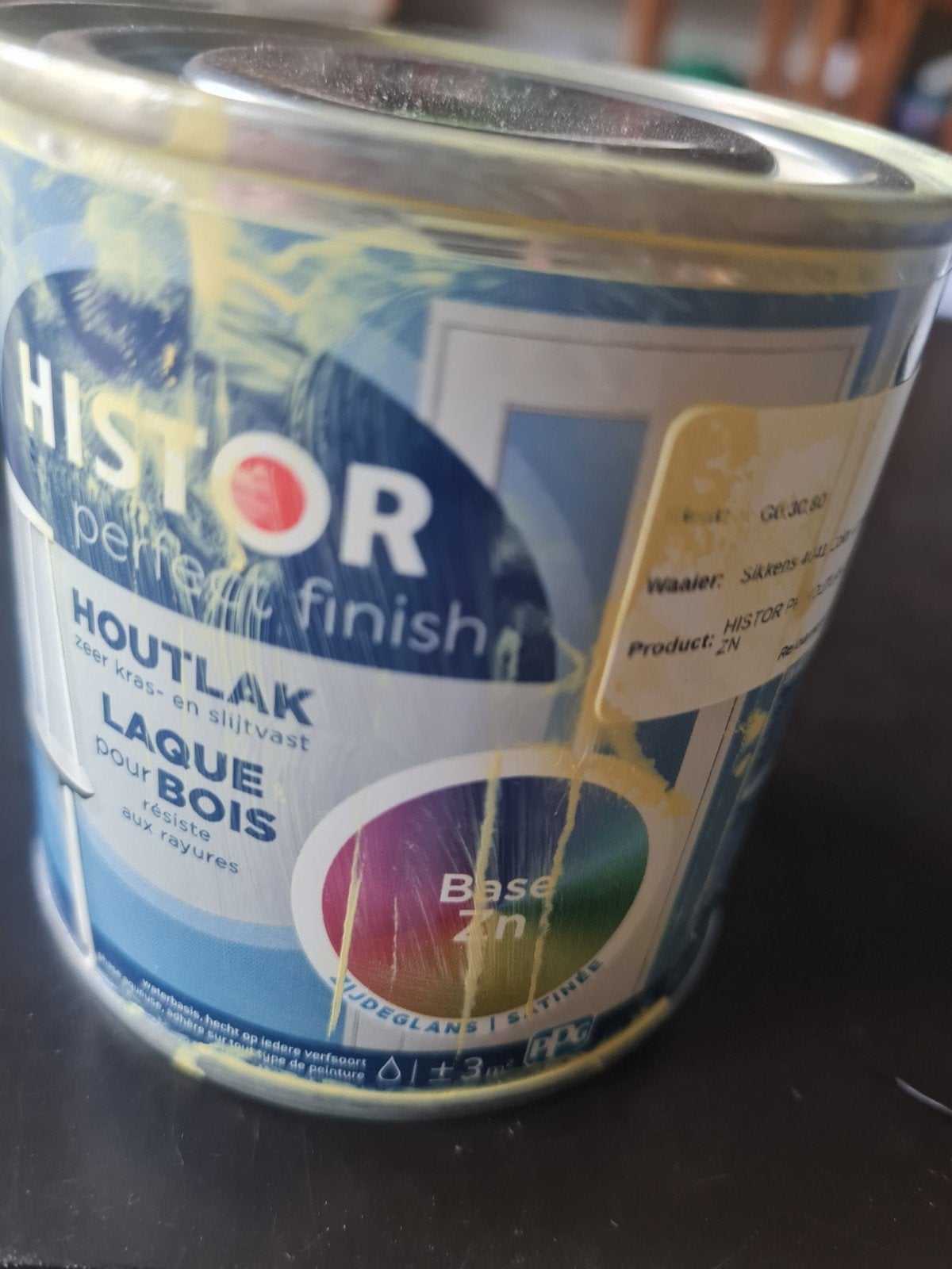 Half potje Histor Perfect Finish Houtlak - Licht Geel, Doe-het-zelf en Verbouw, Verf, Beits en Lak, Ophalen