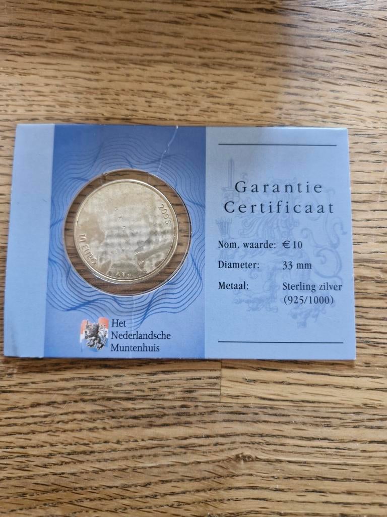 Zilveren 10 Euro munt 2005 - Het Nederlandsche Muntenhuis, Postzegels en Munten, Munten | Nederland, Losse munt, Euro's, Koningin Beatrix