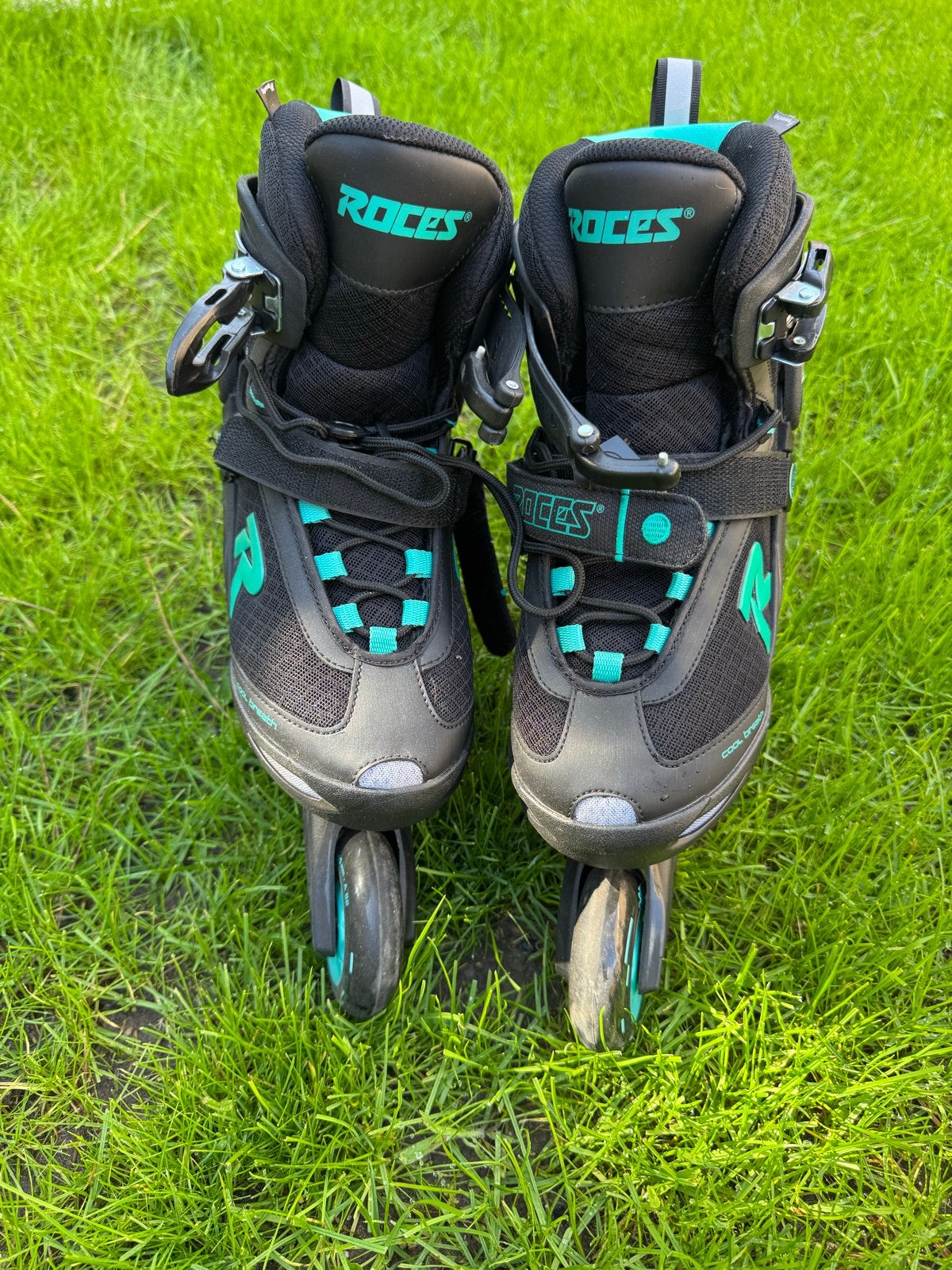 Roces Inline Skates Maat 40 - Zwart/Turquoise, Gebruikt, Roces, Ophalen of Verzenden, Inline skates 4 wielen