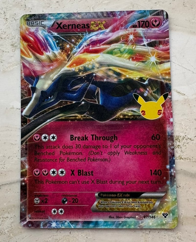 Xerneas ex - 97/146 - Celebrations 25th - Pokémon, Ophalen of Verzenden, Zo goed als nieuw