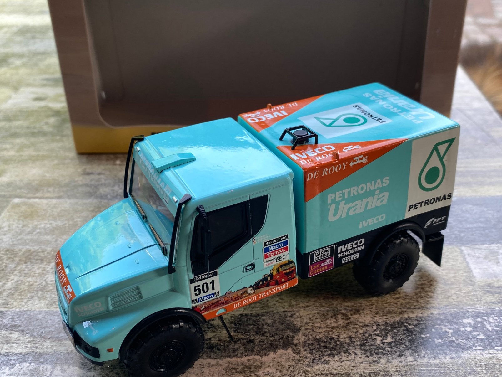 1:43 DAKAR-Iveco powerstar 2014-DE ROOY-in OVP, Ophalen of Verzenden, Nieuw, Bus of Vrachtwagen, Overige merken
