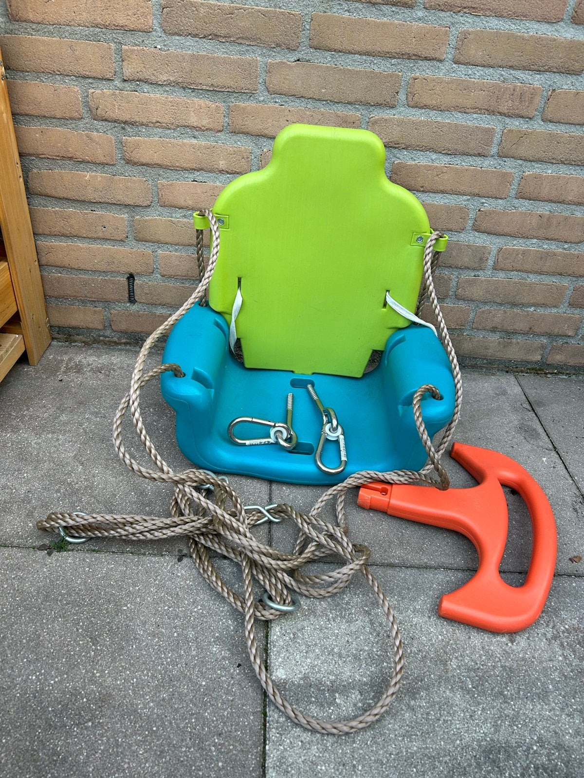 Meegroeischommel voor baby/peuter - Groen/Blauw, Kinderen en Baby's, Ophalen, Gebruikt, Schommel