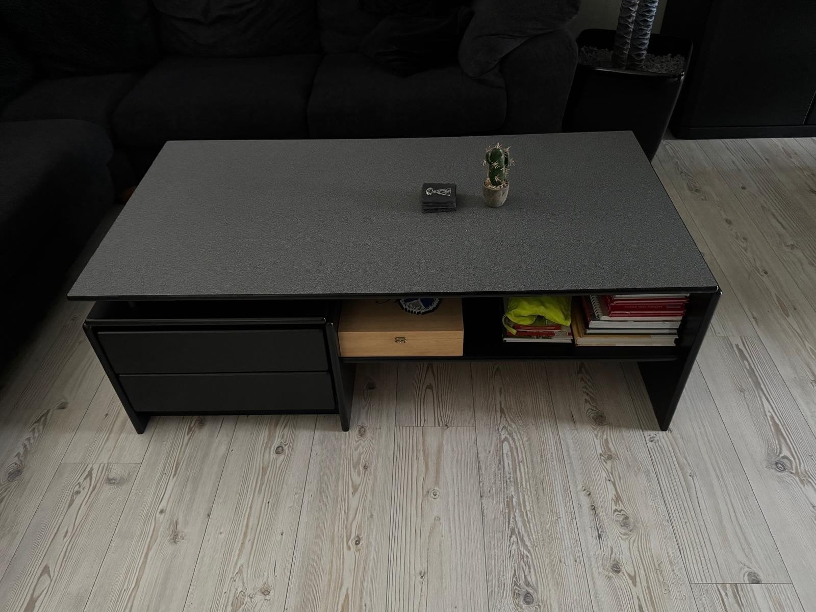 Moderne salontafel met laden en opbergruimte, Ophalen, Gebruikt, 50 tot 100 cm, 100 tot 150 cm