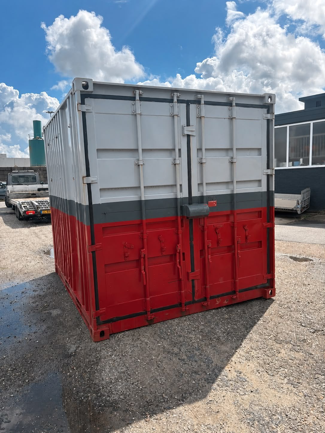 10FT container gebruikt, Ophalen