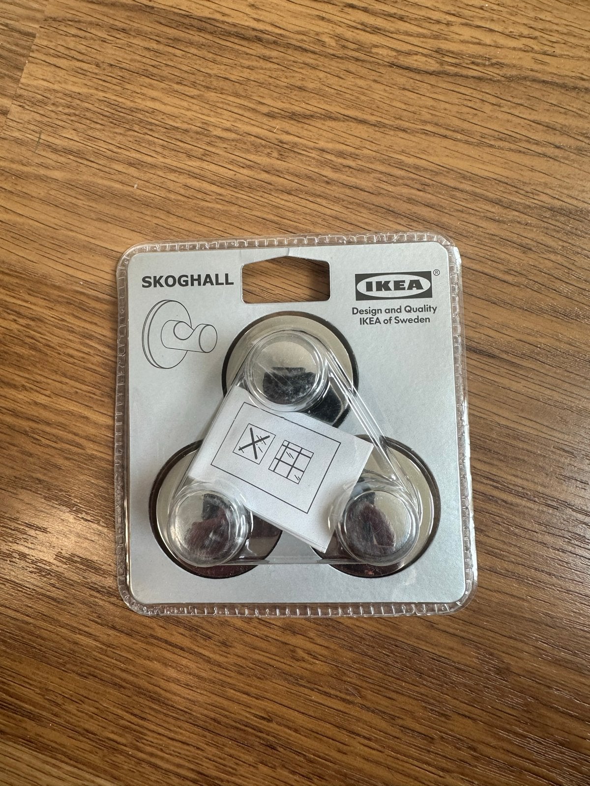IKEA SKOGHALL Wandhaken - Set van 3, Ophalen of Verzenden, Nieuw, Zilver, Metaal