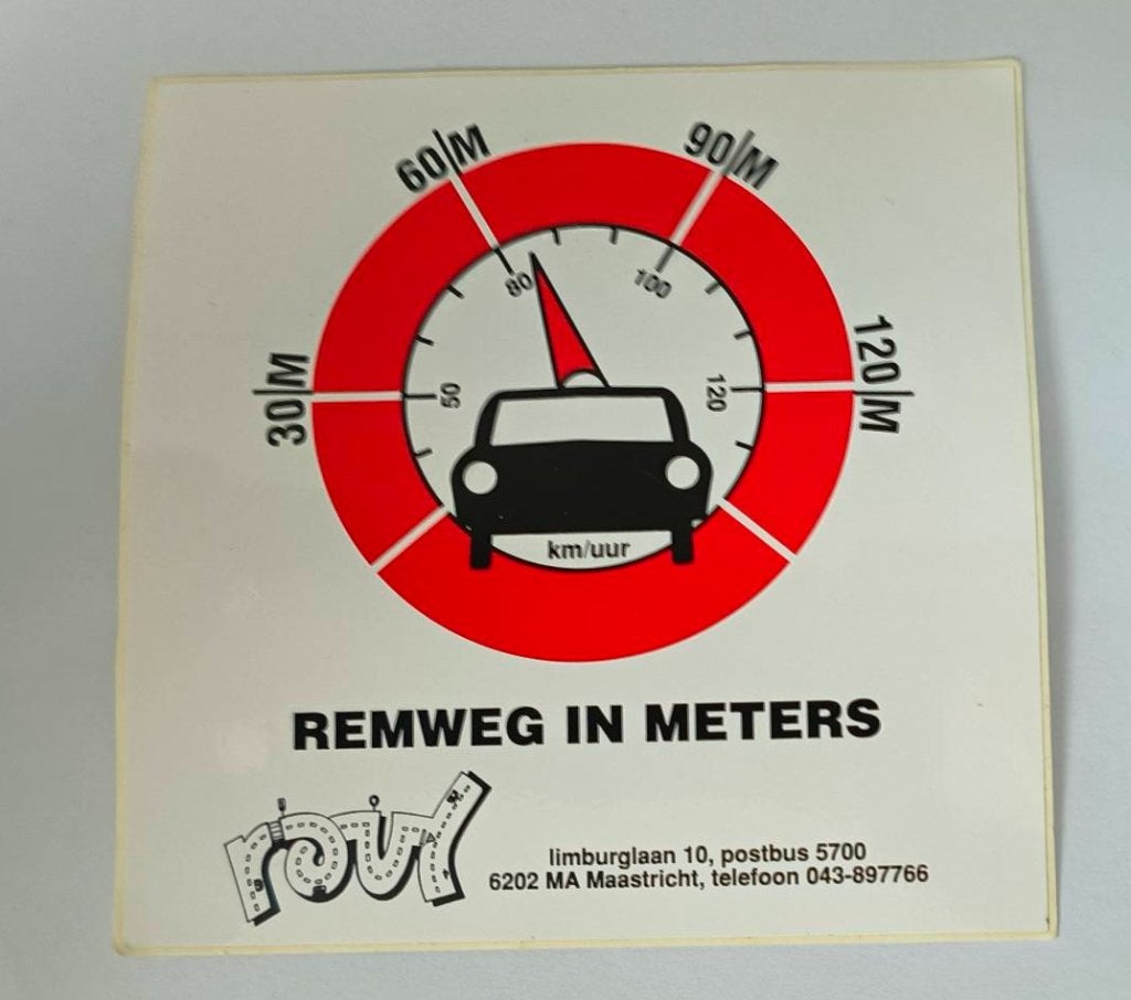 Sticker remweg in meters., Ophalen of Verzenden, Zo goed als nieuw, Overige typen