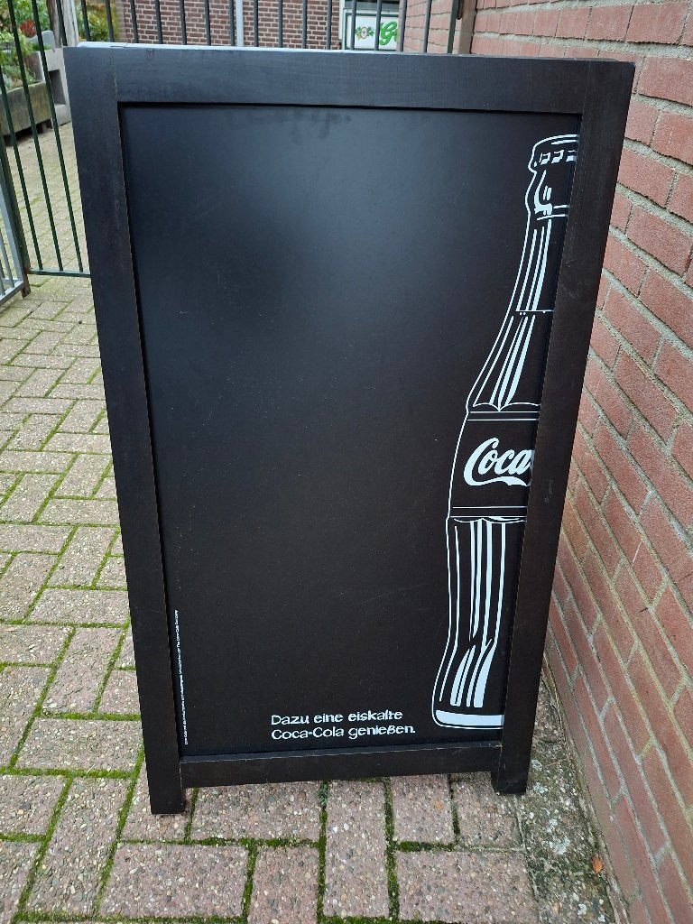 krijtbord / reclame stoepbord Coca-Cola, Ophalen, Gebruikt, Reclamebord