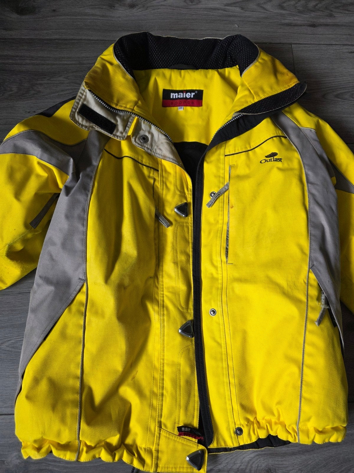 Maier Sports ski-jas geel/grijs, maat 38 met Outlast, Maat 38/40 (M), Maier Sports, Ophalen of Verzenden, Jack