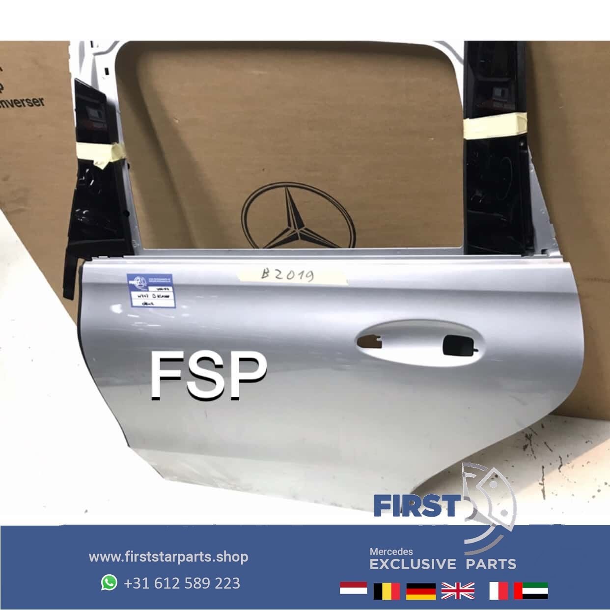 W247 B KLASSE 2019-2021 DEUR PORTIER LINKS ACHTER ZILVER GRI, Auto-onderdelen, Gebruikt, -, Deur, Ophalen of Verzenden