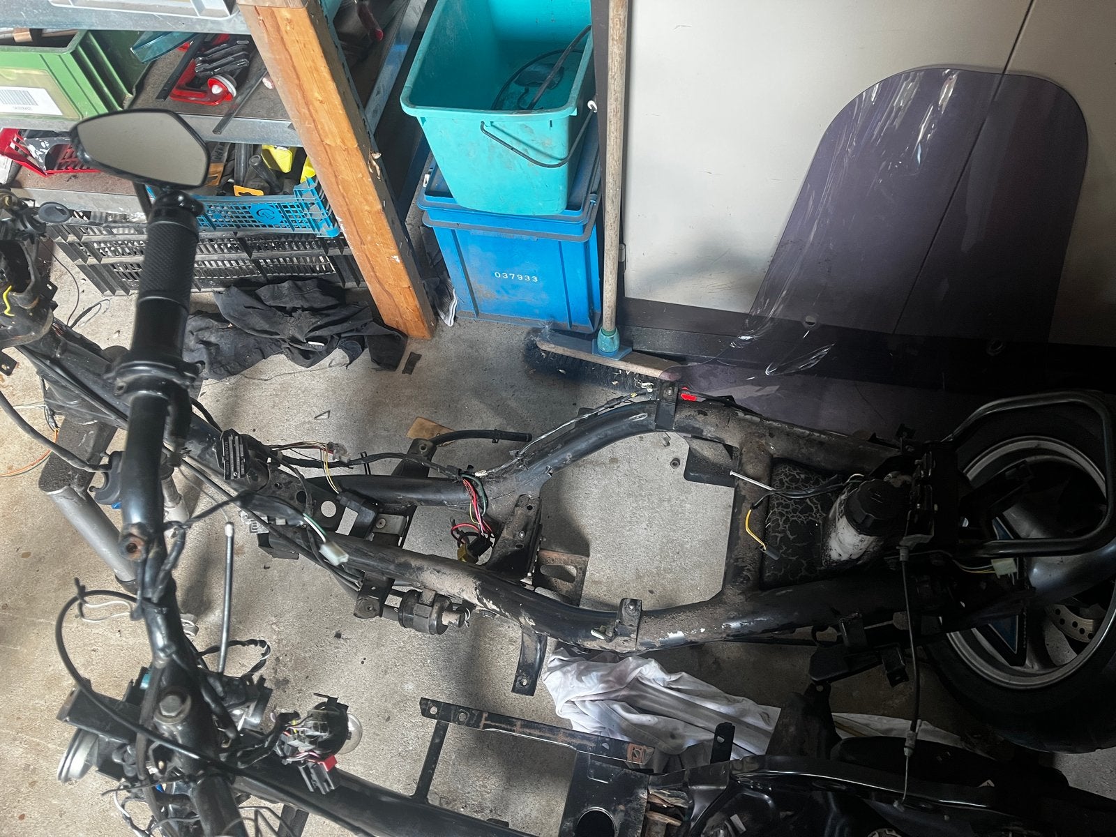 Peugeot Vivacity frame met kabelboom, Fietsen en Brommers, Ophalen, Gebruikt, Frame, Peugeot