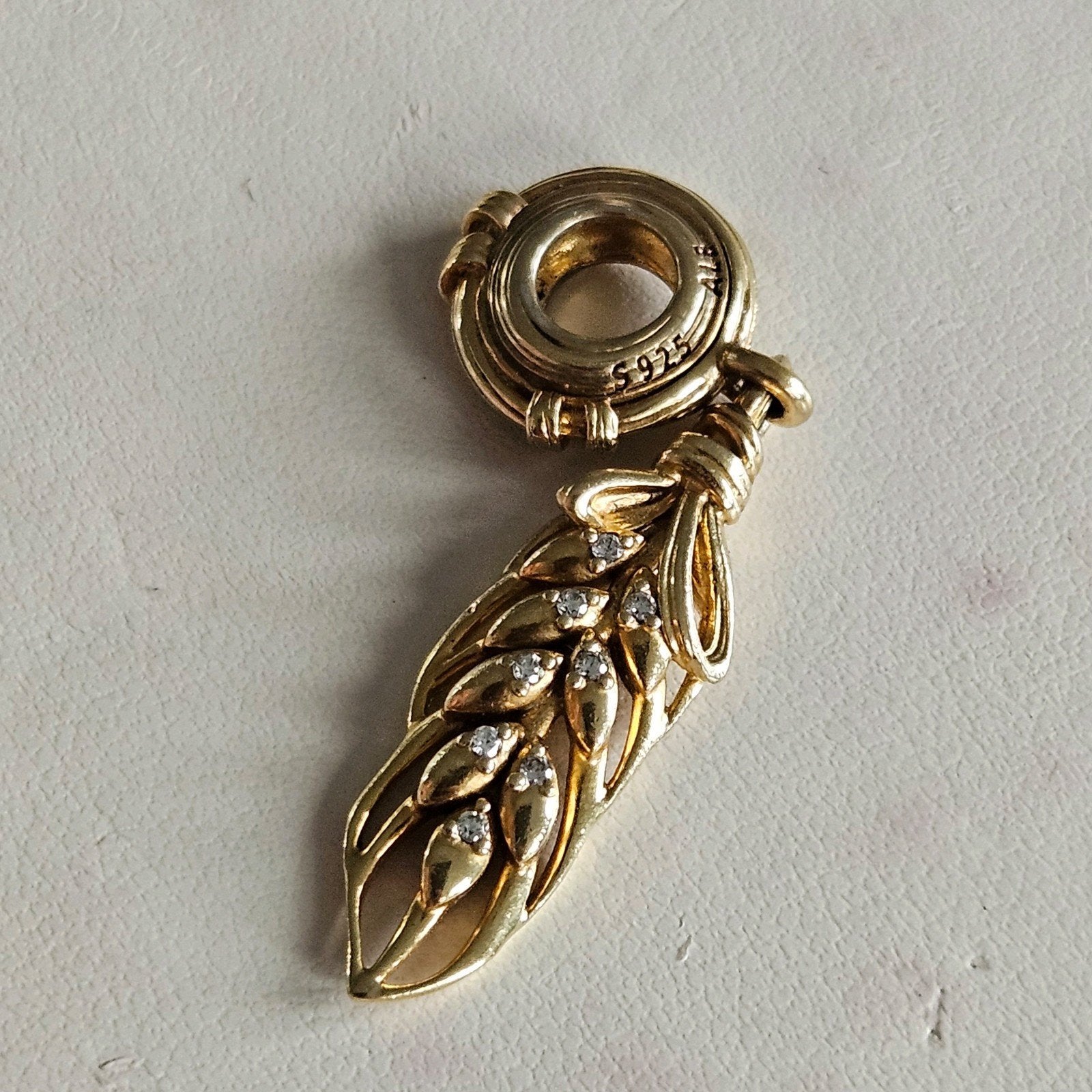 Pandora shine bedel 767586CZ, Ophalen of Verzenden, Zo goed als nieuw, Goud, Pandora