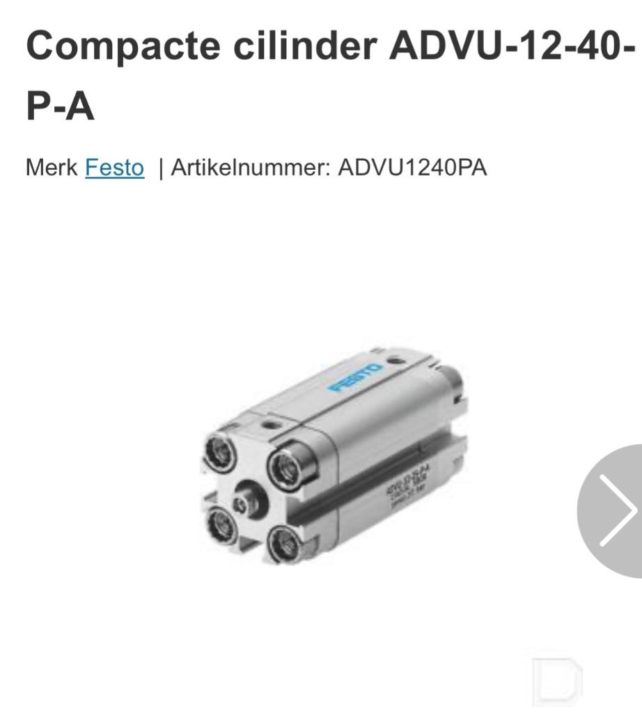 Festo cilinder advu-12-40 apa, Ophalen of Verzenden, Nieuw