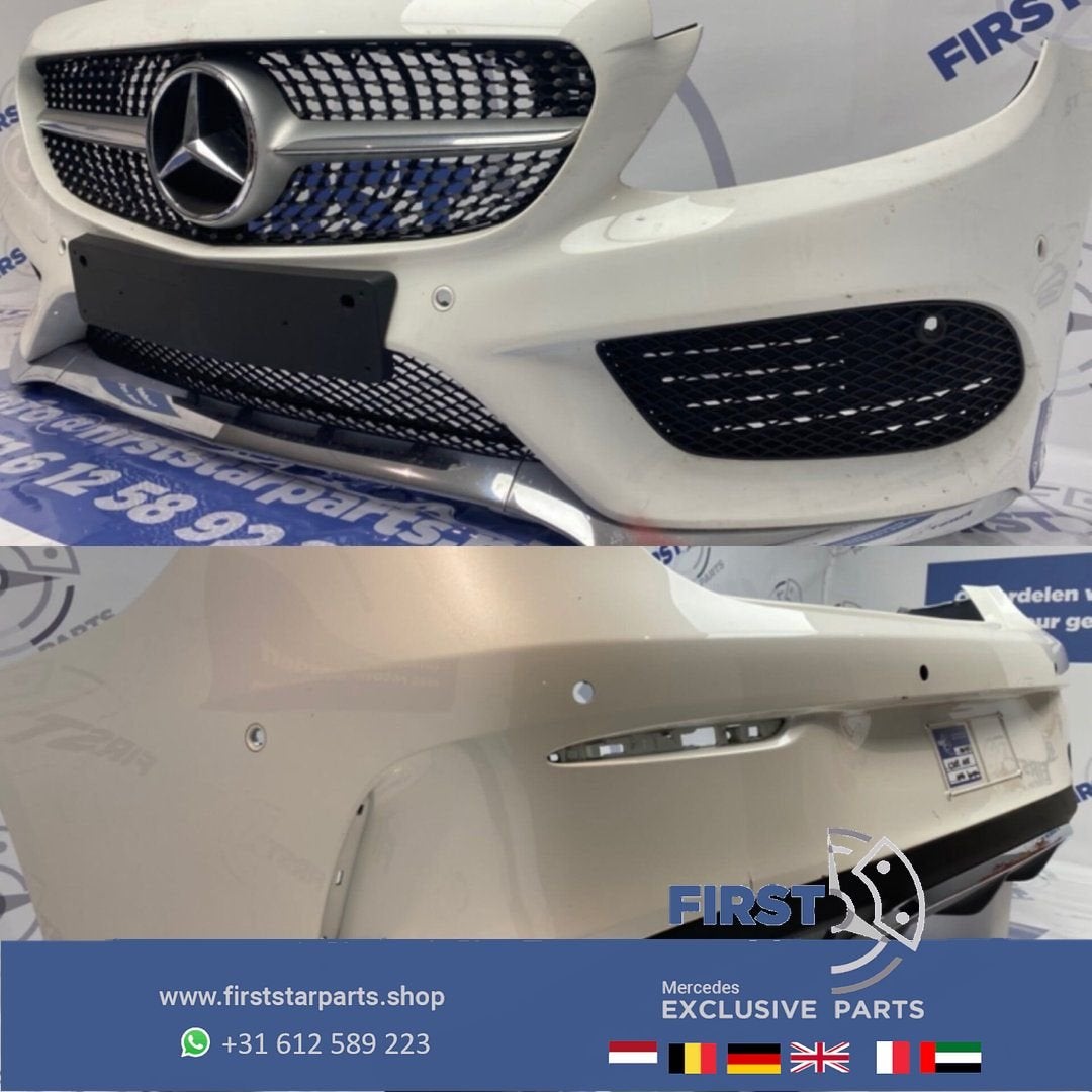 W205 C205 COUPÉ CABRIO AMG BODY KIT WIT C KLASSE VOOR + ACHT, Gebruikt, -, Ophalen of Verzenden, Bumper