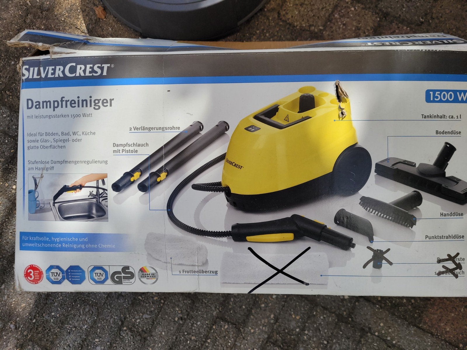 SilverCrest stoomreiniger - niet helemaal compleet, Witgoed en Apparatuur, Ophalen, Gebruikt