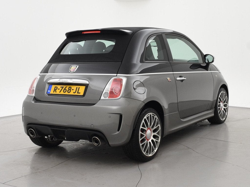 Fiat 500 C ABARTH 1.4 T-JET 135 PK TWO-TONE + ZWART LEDER |, Auto's, Fiat, Voorwielaandrijving, Euro 6, 4 cilinders, Cabriolet
