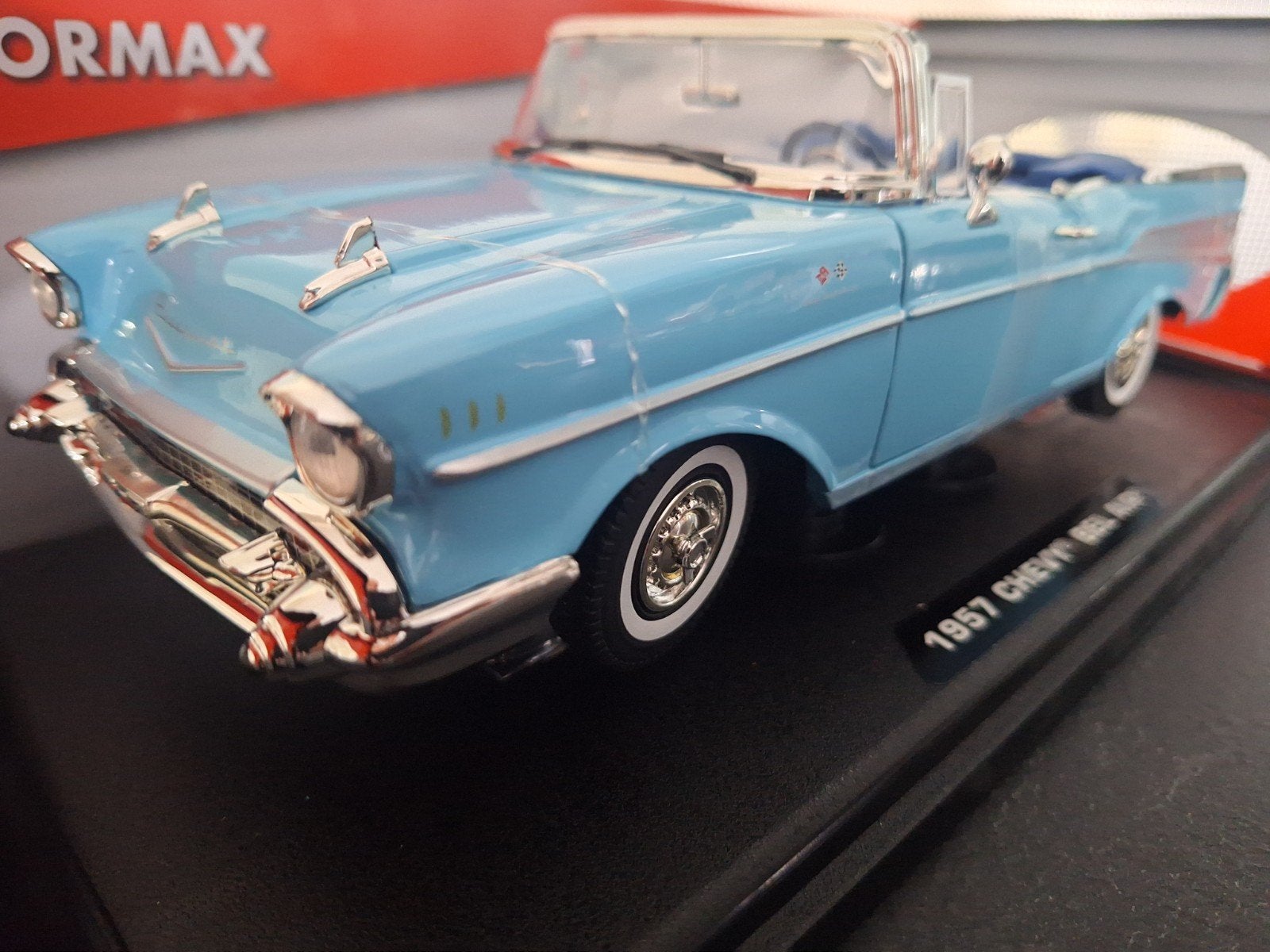 Chevrolet Bel Air Cabriolet 1957 Schaal 1:18, Hobby en Vrije tijd, Modelauto's | 1:18, Nieuw, Ophalen of Verzenden, Motormax, Motormax