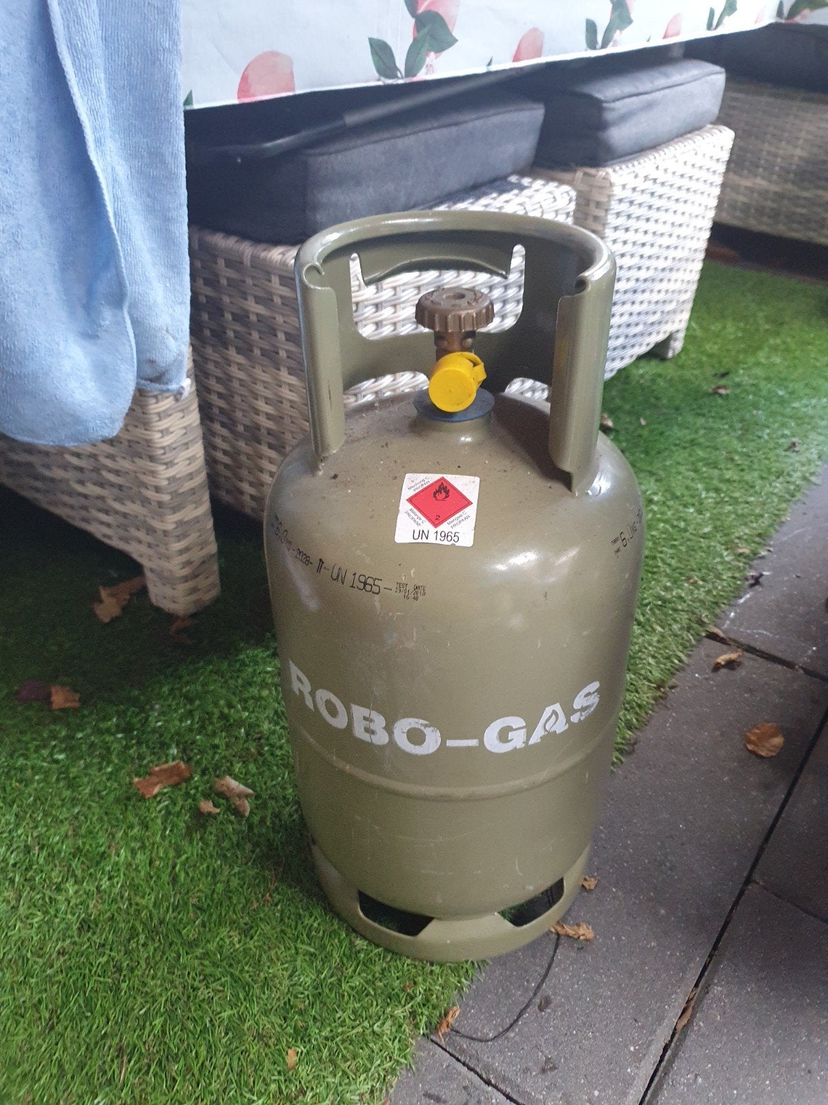 robo gas gasfles vol, Ophalen, Gebruikt, Gas
