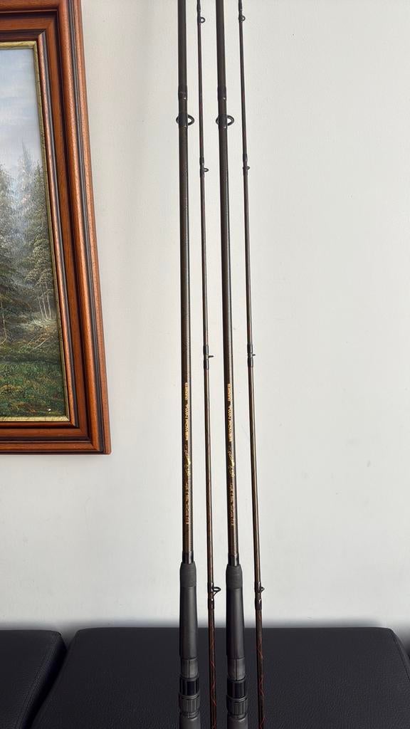 2 Shimano Twin Power Specimen 12 - 2.50lb, Watersport en Boten, Hengelsport | Karpervissen, Ophalen, Zo goed als nieuw, Werphengel