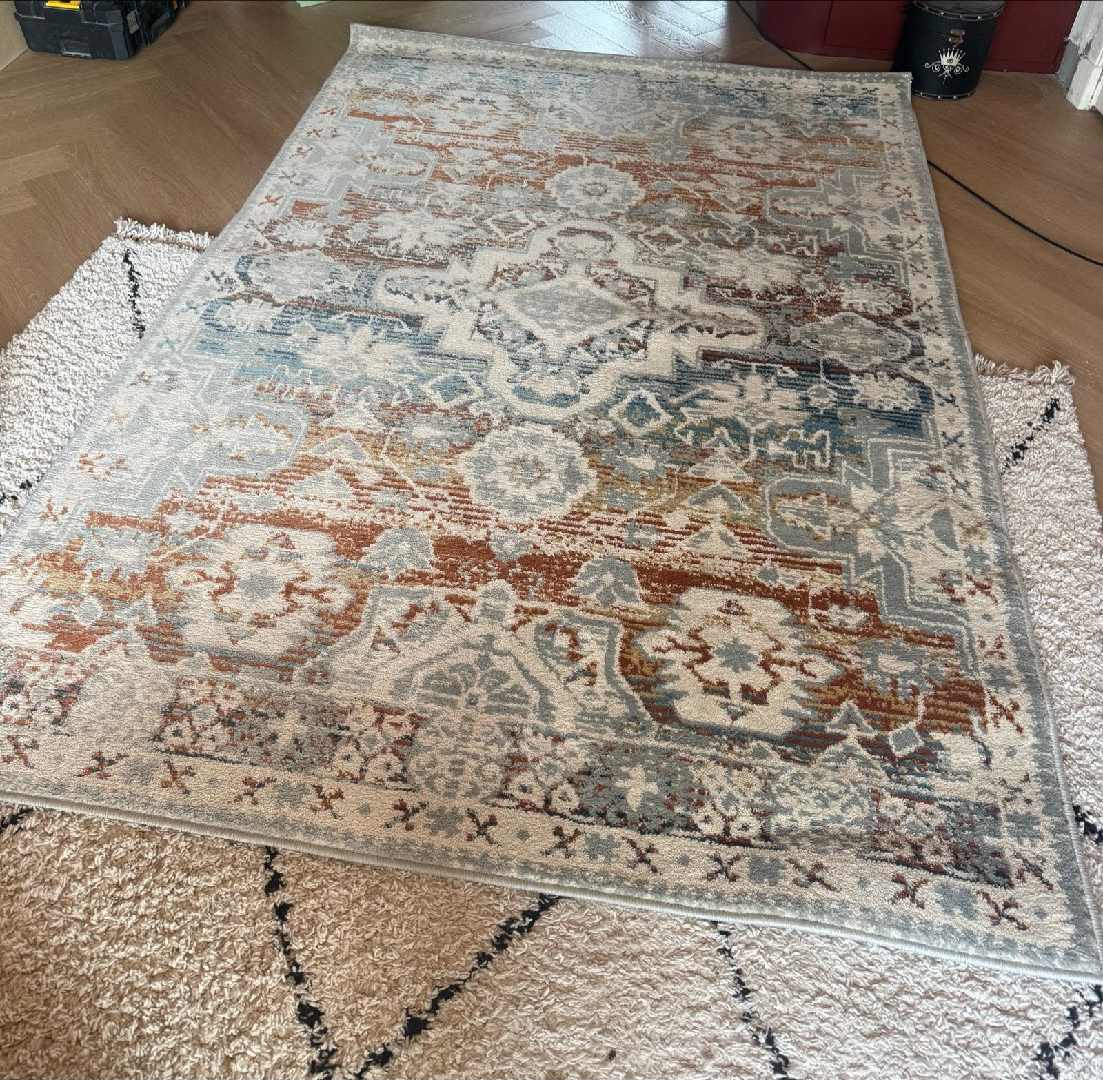 Modern Oosters Vloerkleed 160x230, Ophalen, 150 tot 200 cm, 200 cm of meer, Oranje