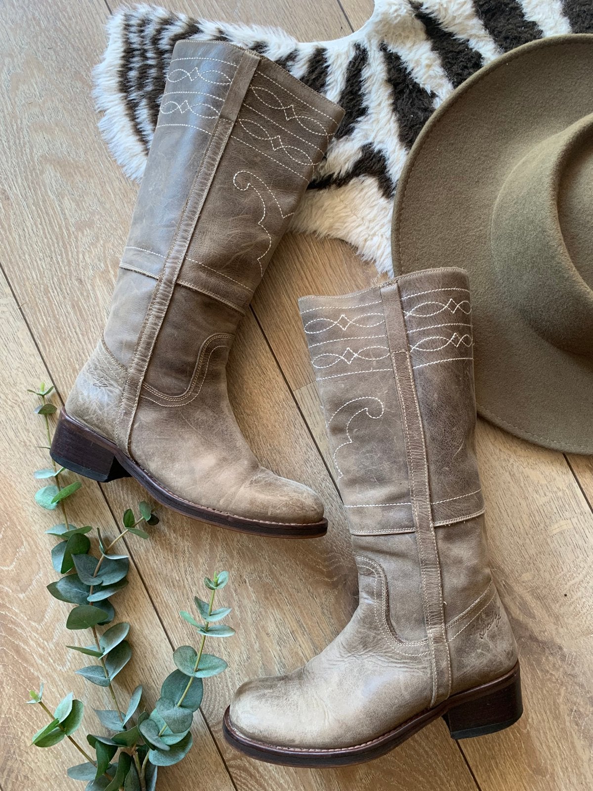 Destroy hoge cowboylaarzen 38 western boots laarzen, Hoge laarzen, -, Ophalen of Verzenden, Zo goed als nieuw