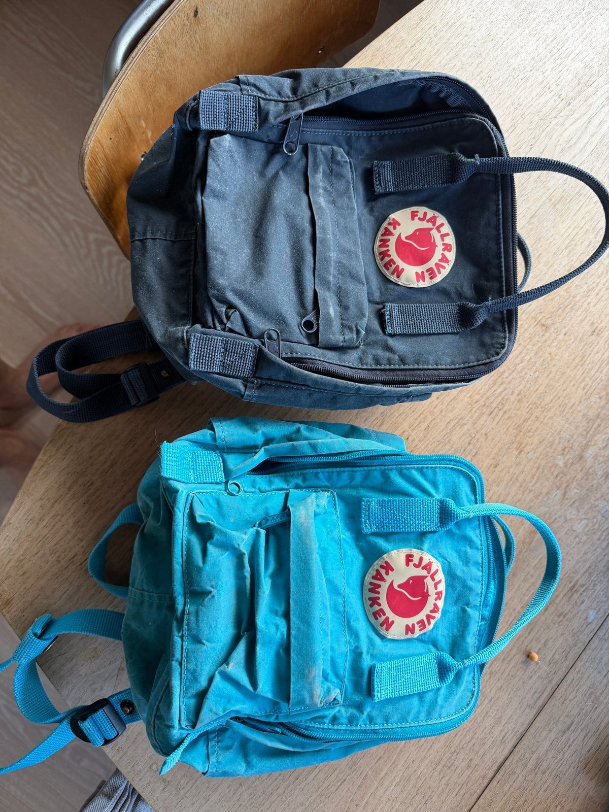 2 x Fjallräven kanken mini (licht- en donkerblauw), Overige merken, Gebruikt, Minder dan 30 cm, Ophalen of Verzenden