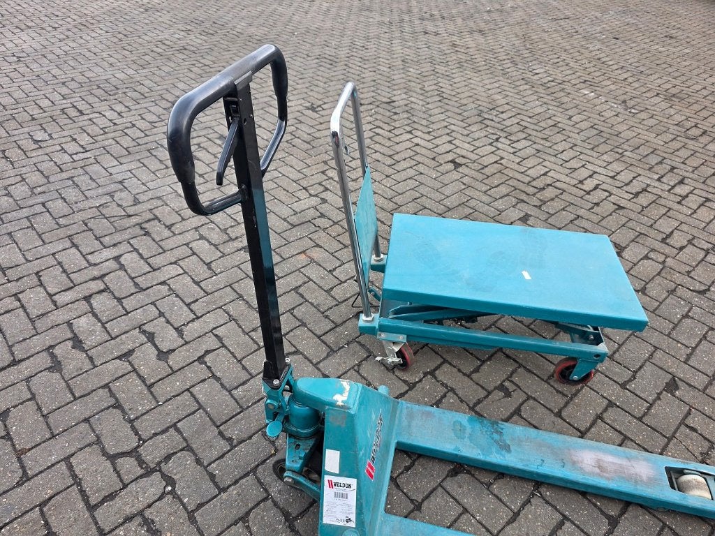 tk:Weldon Palletwagen 2000kg +Schaarheftafel 300kg–LEES ADV., 100 liter of meer, Ophalen, Gebruikt, Transportkar