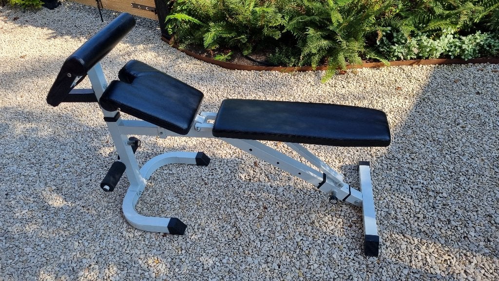 Gorilla Sports Fitnessbank - Wit, Sport en Fitness, Ophalen, Gebruikt, Armen, Fitnessbank