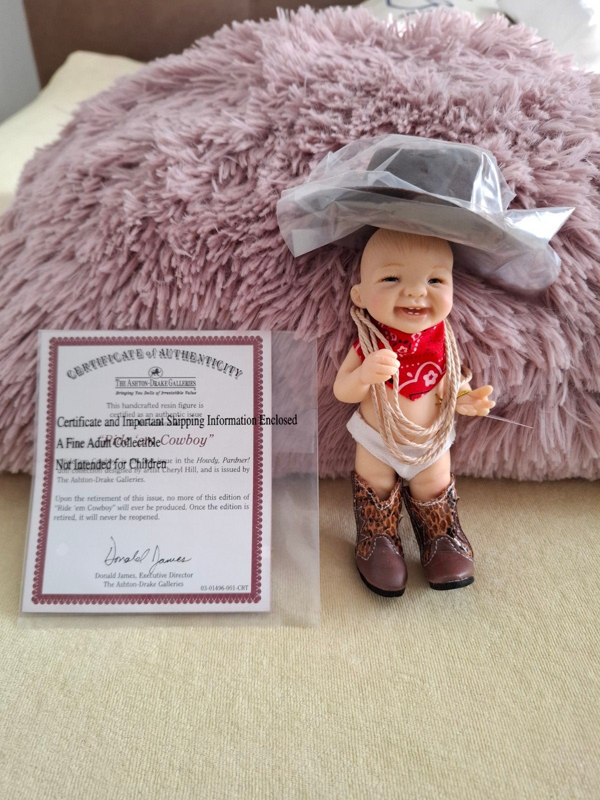 The Ashton-Drake Galleries 'Ride 'em Cowboy' Babypop, Ophalen of Verzenden, Nieuw