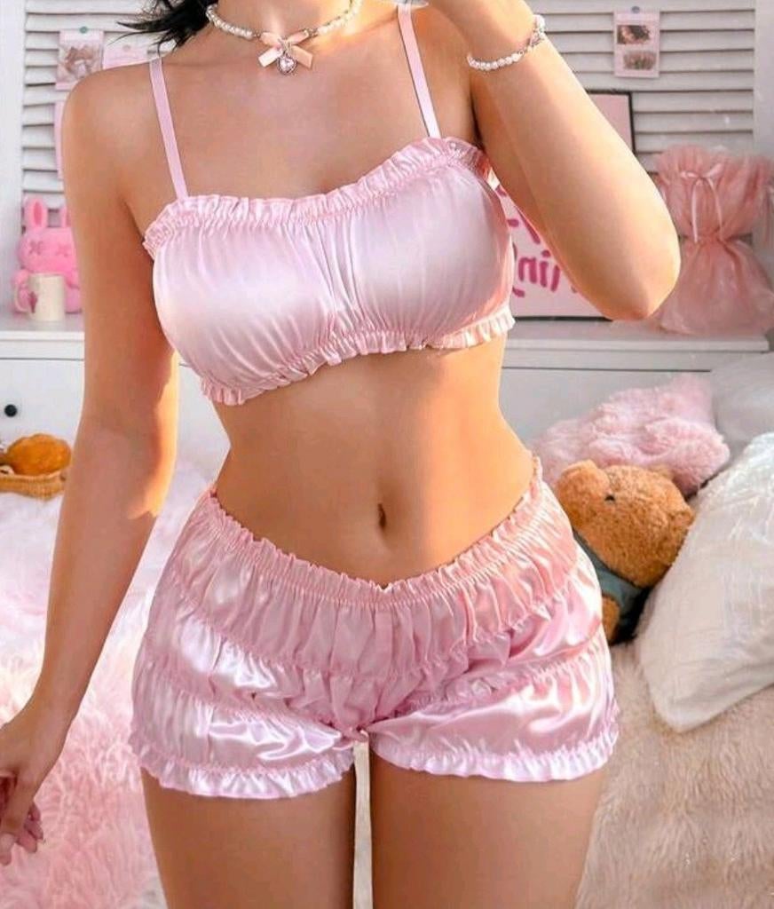 Crossdress,  Sissy satijn setje, Kleding | Heren, Ophalen, Zwart, Boxer