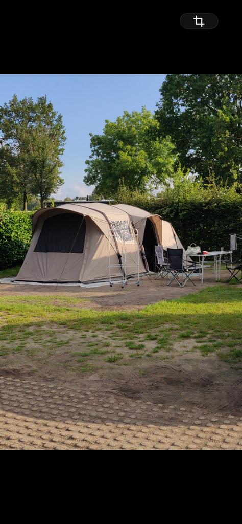 Tunneltent: 6 pers. Quechua AirSeconds Polykatoen, Caravans en Kamperen, Tenten, Ophalen, Zo goed als nieuw