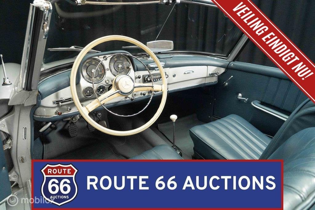 Mercedes-Benz 190SL | 1956 | Route 66 Auctions, Auto's, Overige carrosserieën, Zwart, Mercedes-Benz, Bedrijf
