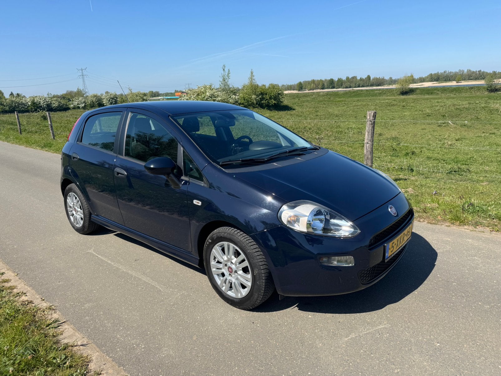 Fiat Punto Evo 0.9 Twinair 74KW 5DR 2014 Blauw, Voorwielaandrijving, Stof, Euro 6, 100 pk