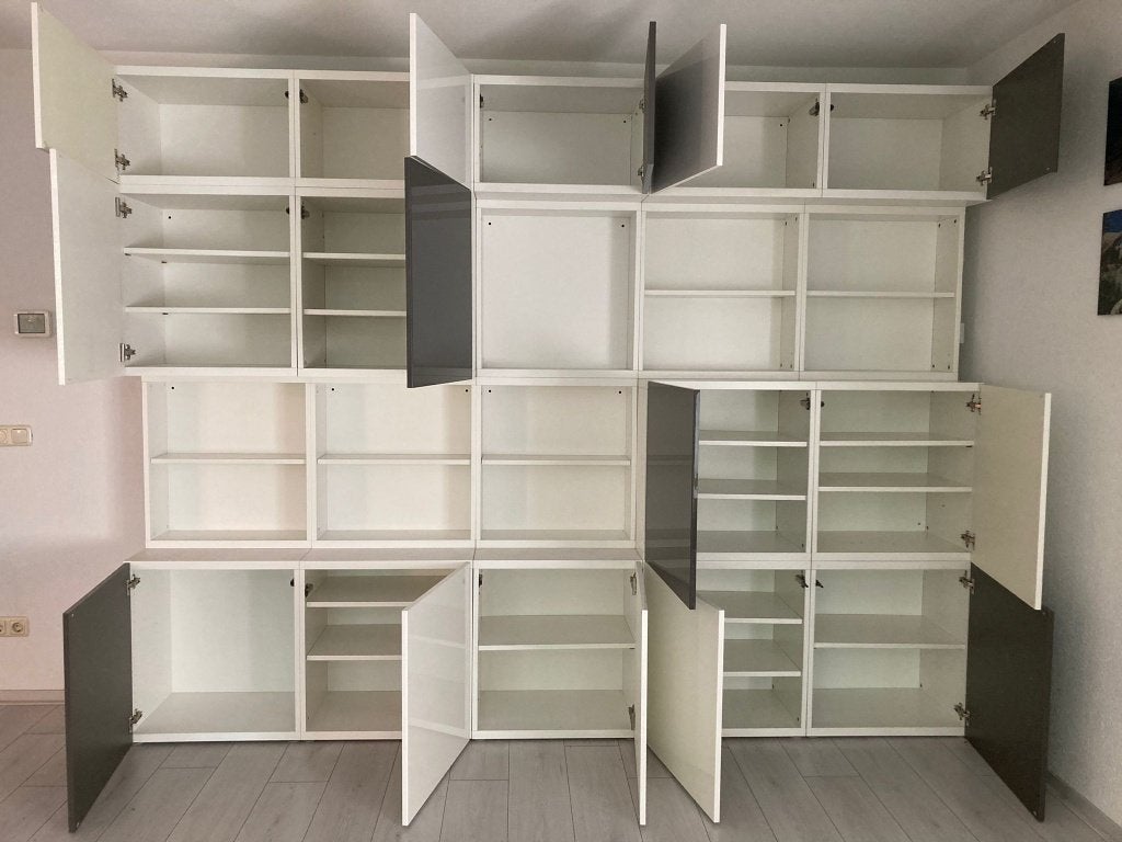 IKEA Besta Modulaire kastenwand wit/antraciet, Huis en Inrichting, Kasten | Kledingkasten, Ophalen, Overige materialen, 200 cm of meer